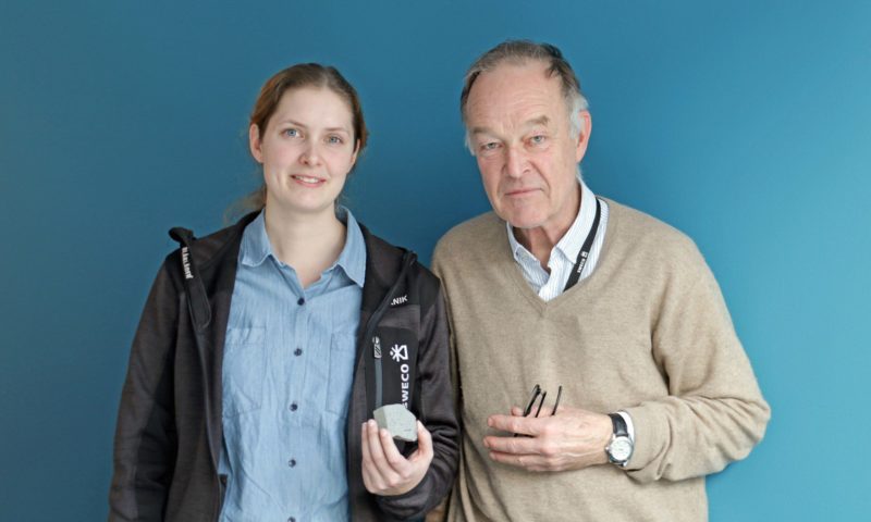 Märta Lidén och Axel Hallin, geotekniker Sweco Civil Linköping