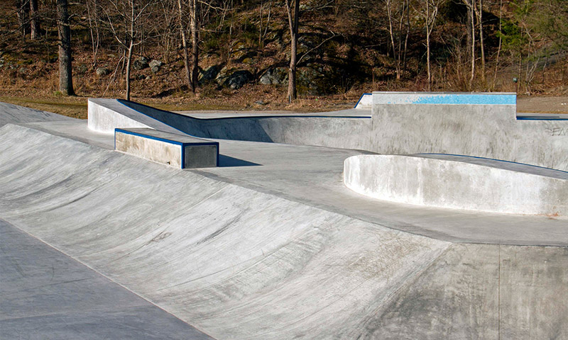 Kurvor på projektet Nynashämn skatepark