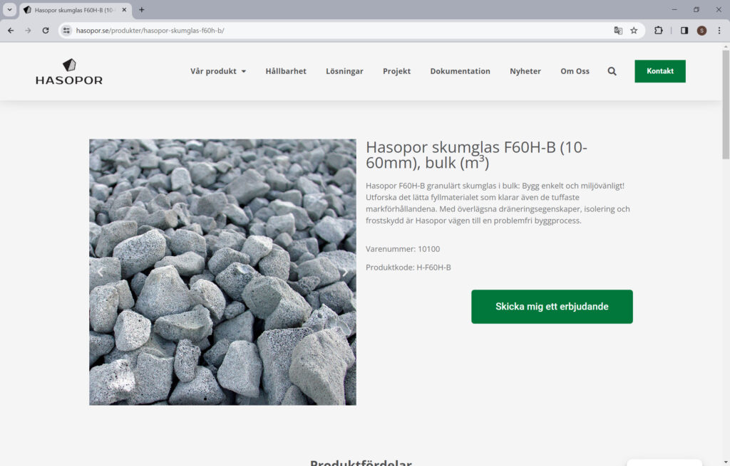 Nya produktsidor på uppdaterad hemsida